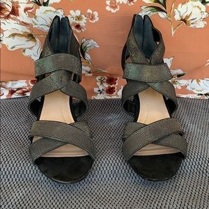 Black & Silver strappy Heels